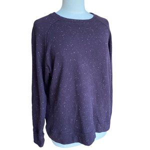 Eddie Bauer Purple Crewneck Speckle Outdoor Leisure Fall Vibe Sweatshirt-2XL